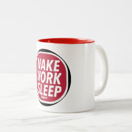 Ontwaak, Werk, Slaap herhaal Nieuwigheid Tweekleurige Koffiemok