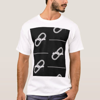 Ontwaakt: minimalistisch zwart T-shirt ontwerp