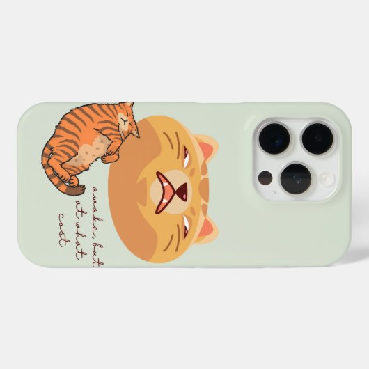 Ontwaakt Oranje kat Case-Mate iPhone Case (Achterkant (horizontaal))