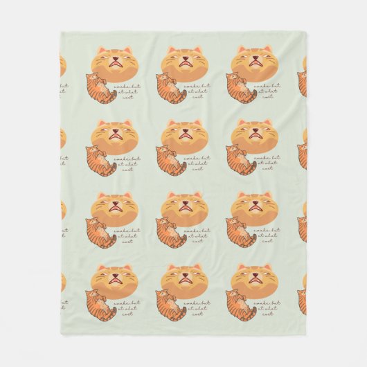Ontwaakt Oranje kat Fleece Deken (Voorkant)