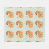 Ontwaakt Oranje kat Fleece Deken (Voorkant (Horizontaal))