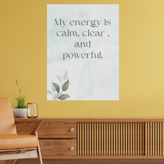 Ontwaakte Energie Inspirerende Bloemenposter Poster (Woonkamer 2)