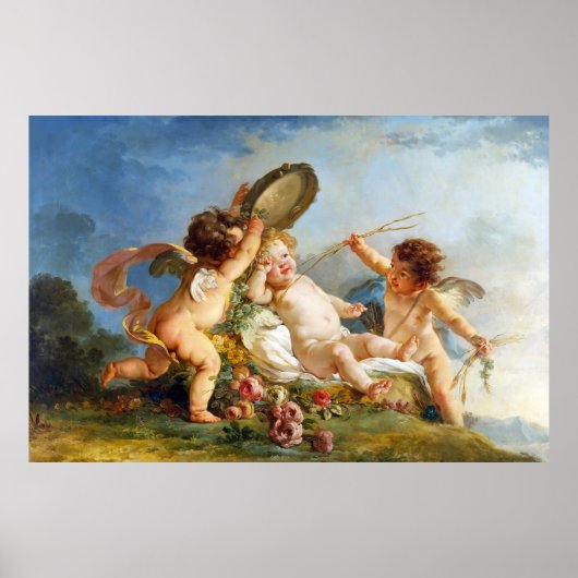 Ontwaken schilderij van Hughes Taraval Poster (Voorkant)