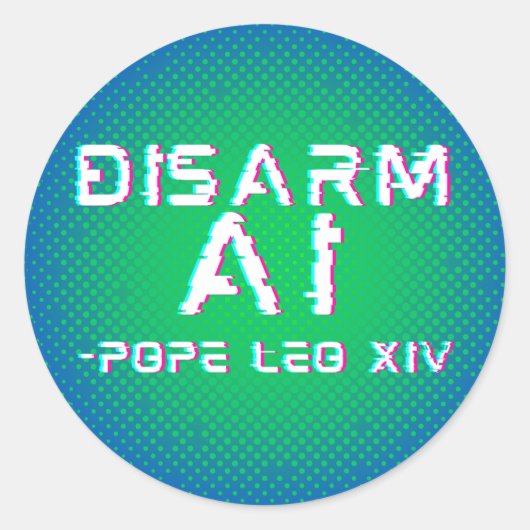 Ontwapen AI Sticker (Voorkant)
