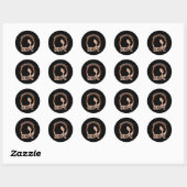 Ontwapend Drug Afro Dame Black Pride Melani Ronde Sticker (Vel)