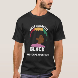 Ontwapende Zwarte Landschapsarchitect Afro Junent T-shirt