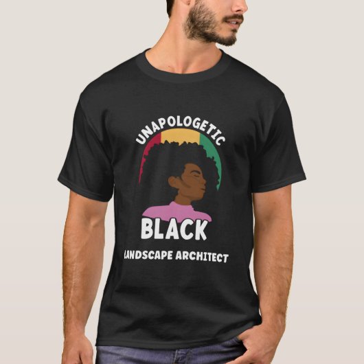 Ontwapende Zwarte Landschapsarchitect Afro Junent T-shirt (Voorkant)