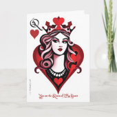 Ontwerp 03 Queen of My Heart Valentijn Kaart (Voorkant)