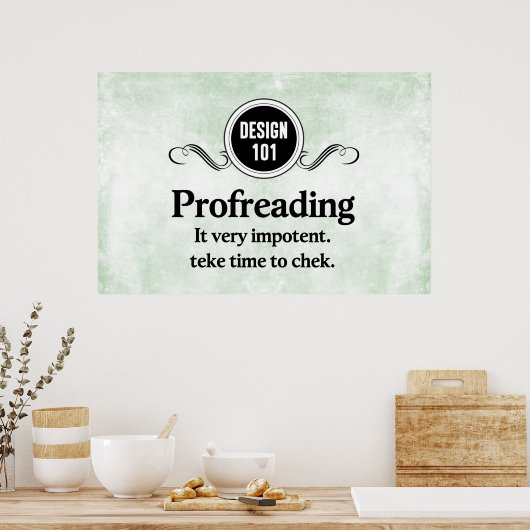 Ontwerp 101: Profreading (review)... Poster (Keuken)