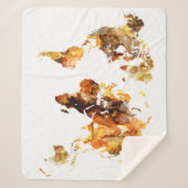 Ontwerp 102-Wereldkaart Sherpa Deken (Voorkant)