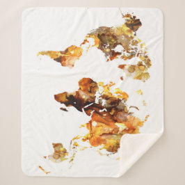 Ontwerp 102-Wereldkaart Sherpa Deken