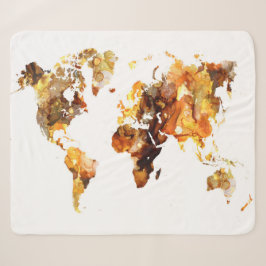 Ontwerp 102-Wereldkaart Sherpa Deken