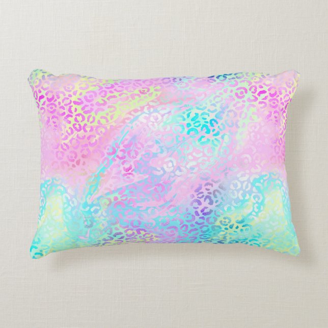 Ontwerp 10 van de Iridescent Leopard-reeks Accent Kussen (Voorkant)