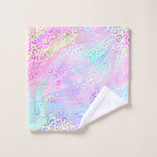 Ontwerp 10 van de Iridescent Leopard-reeks Bad Handdoek (Wasdoekje)