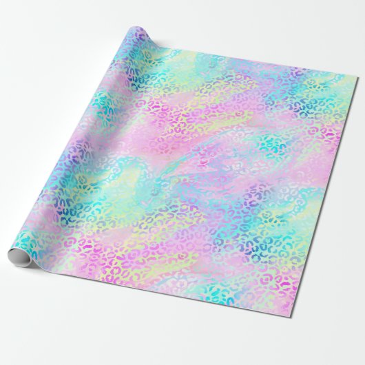 Ontwerp 10 van de Iridescent Leopard-reeks Cadeaupapier (Uitgerold)
