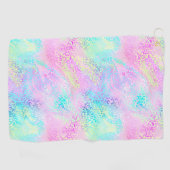 Ontwerp 10 van de Iridescent Leopard-reeks Golfhanddoek (Horizontaal)