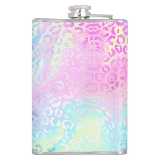 Ontwerp 10 van de Iridescent Leopard-reeks Heupfles (Achterkant)