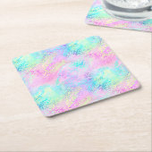 Ontwerp 10 van de Iridescent Leopard-reeks Kartonnen Onderzetters (Schuin)