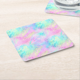 Ontwerp 10 van de Iridescent Leopard-reeks Kartonnen Onderzetters