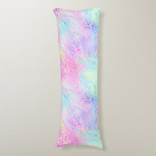 Ontwerp 10 van de Iridescent Leopard-reeks Lichaamskussen (Voorkant Verticaal)