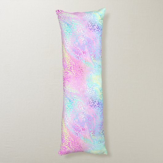 Ontwerp 10 van de Iridescent Leopard-reeks Lichaamskussen (Achterkant (Verticaal))