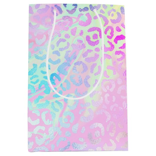 Ontwerp 10 van de Iridescent Leopard-reeks Medium Cadeauzakje (Voorkant)