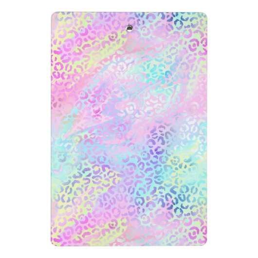 Ontwerp 10 van de Iridescent Leopard-reeks Mini Klembord (Achterkant)