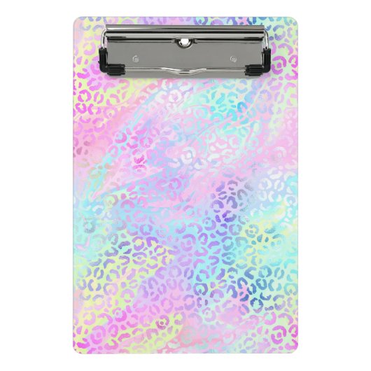 Ontwerp 10 van de Iridescent Leopard-reeks Mini Klembord (Voorkant)
