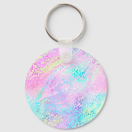 Ontwerp 10 van de Iridescent Leopard-reeks Sleutelhanger (Voorkant)