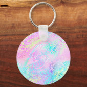Ontwerp 10 van de Iridescent Leopard-reeks Sleutelhanger (Voorkant)
