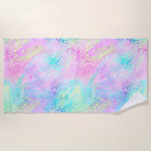 Ontwerp 10 van de Iridescent Leopard-reeks Strandlaken (Voorkant)