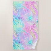 Ontwerp 10 van de Iridescent Leopard-reeks Strandlaken (Voorkant)