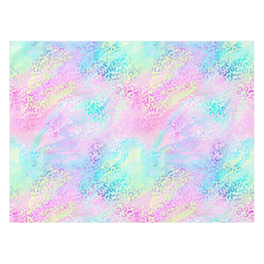 Ontwerp 10 van de Iridescent Leopard-reeks Tafelkleed (Voorkant (Horizontaal))