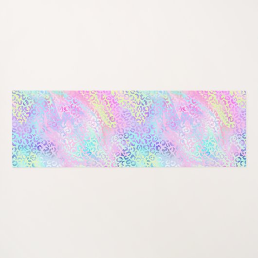 Ontwerp 10 van de Iridescent Leopard-reeks Yogamat (Achterkant (horizontaal))