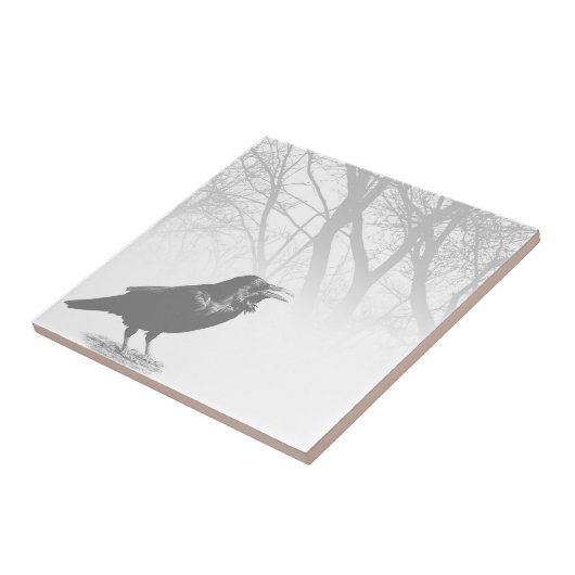Ontwerp 12 Crow Raven Tegeltje (Zijkant)