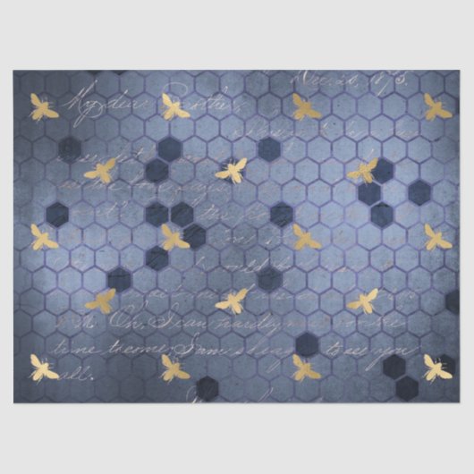 Ontwerp 12 van de Blauwe Bee-reeks - Weefselpapier Tissuepapier (Voorkant)