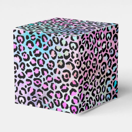 Ontwerp 12 van de Iridescent Leopard-reeks Bedankdoosjes (Voorkant Zijde)