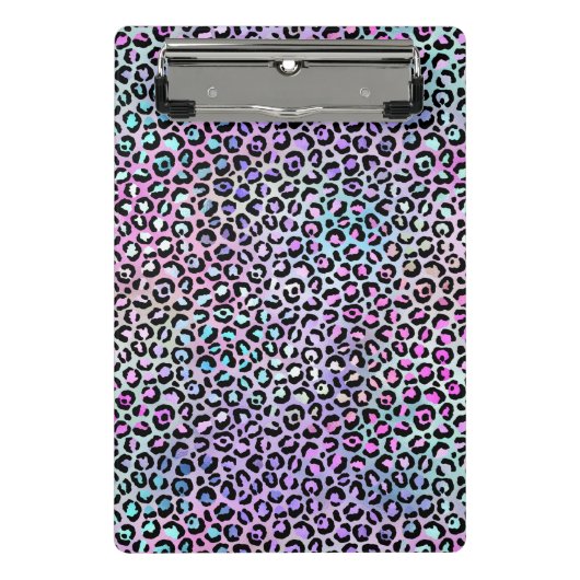 Ontwerp 12 van de Iridescent Leopard-reeks Mini Klembord (Voorkant)