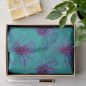 Ontwerp 12 van de Peacock-doezelreeks van Glitter  Tissuepapier (Geschenk)