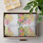 Ontwerp 12 van de Reeks van de Tropische Flamingo Tissuepapier (Geschenk)