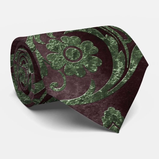 Ontwerp 14 van de Groene Velvet reeks Stropdas (Opgerold)