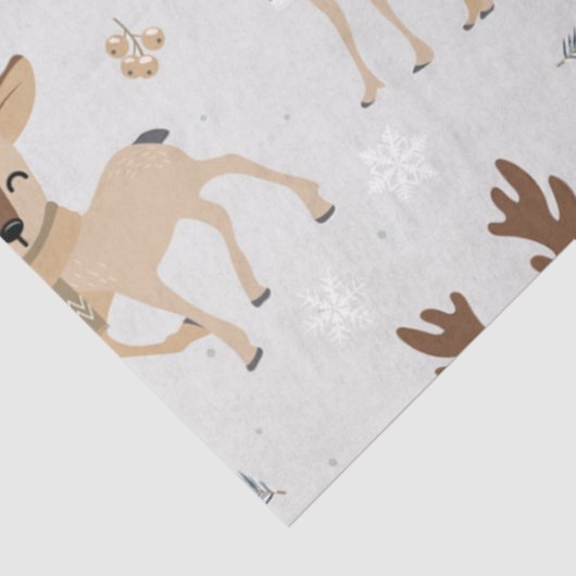 Ontwerp 1 kersttouwdeerserie tissuepapier (Detail)