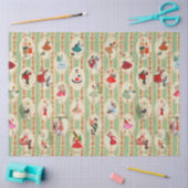 Ontwerp 1 van de 1950 Vintage-kerstreeks Tissuepapier (Craft)