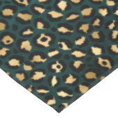 Ontwerp 1 van de blauwgroen en Gold Leopard-reeks Tafelkleed (Gekanteld)