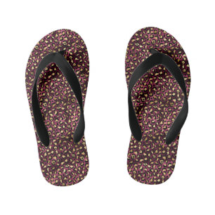 Ontwerp 1 van de Bourgogne- en Gold-leopard-reeks Kinder Teenslippers