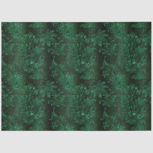 Ontwerp 1 van de Groene Velvet reeks Tissuepapier (Voorkant)