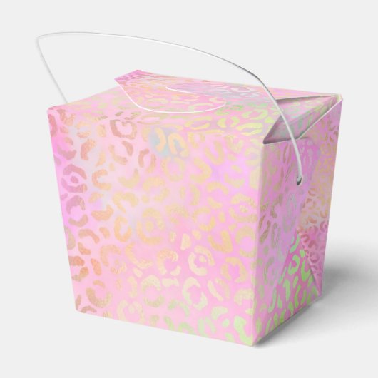 Ontwerp 1 van de Iridescent Leopard-reeks Bedankdoosjes (Achterkant)