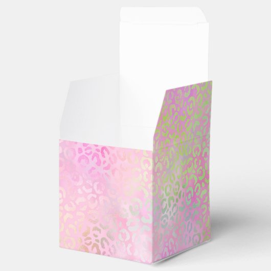 Ontwerp 1 van de Iridescent Leopard-reeks Bedankdoosjes (Geopend)