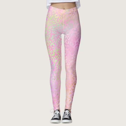 Ontwerp 1 van de Iridescent Leopard-reeks Leggings (Voorkant)