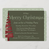 Ontwerp 1 van de kerstfeestdag-partijuitnodiging kaart (Voorkant / Achterkant)